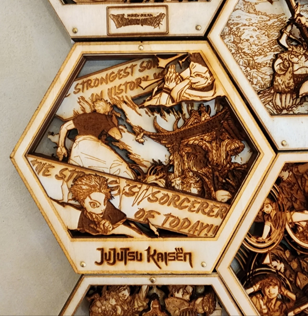 The Strongest of Today vs The Strongest in History!!! | JJK | 3D Wooden Artwork PlaqueArts | Unforgettable Gifts