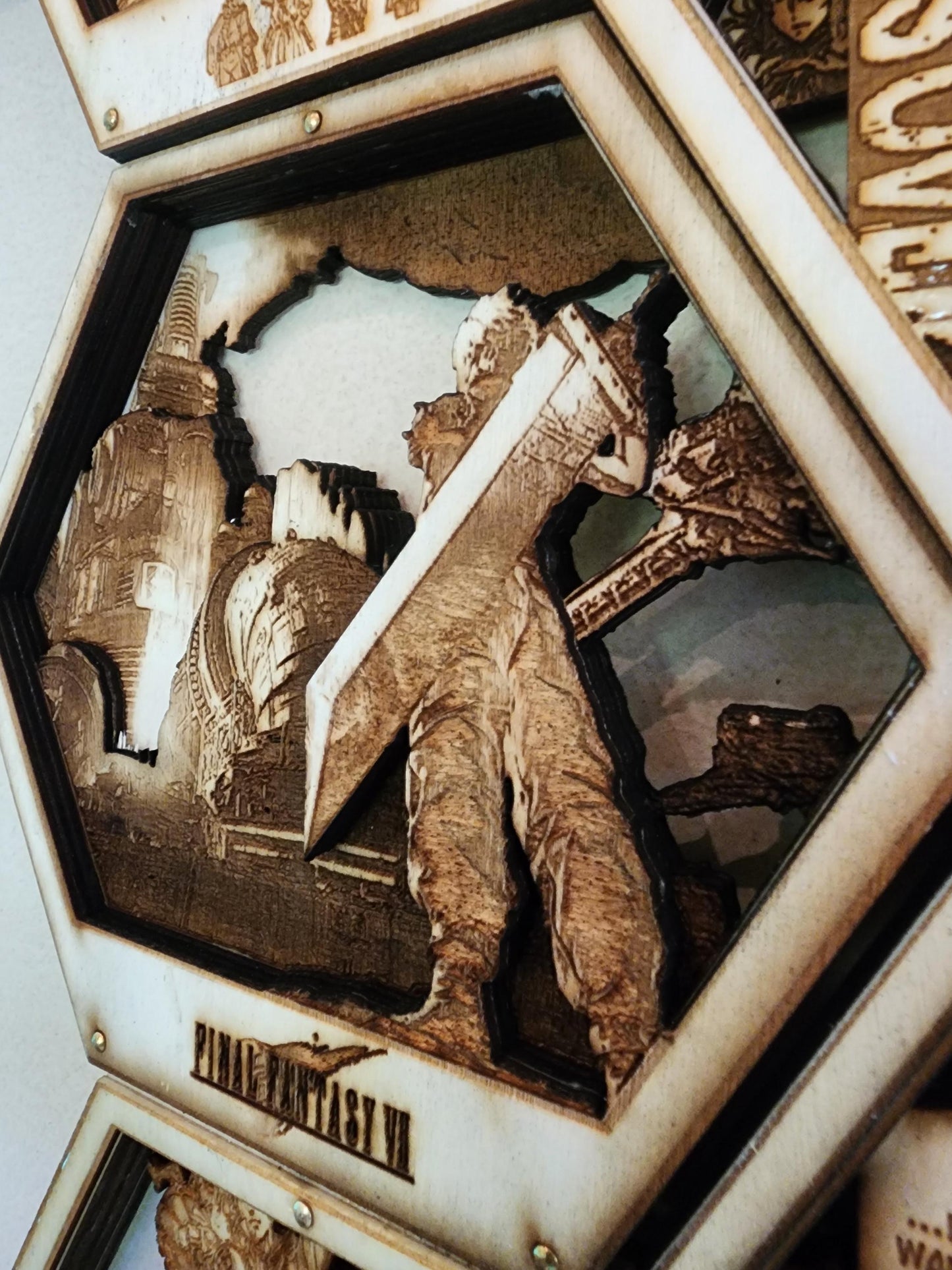 FF7 | 3D Wooden Artwork PlaqueArts | Unforgettable Gifts