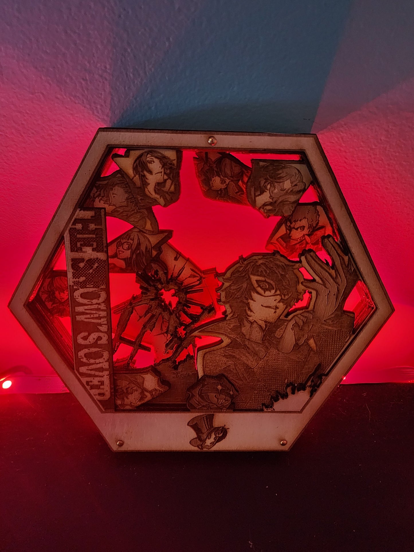 Persona 5 - Phantom Thieves All out Attack  | 3D Wooden Artwork PlaqueArts | Unforgettable gift for gamers