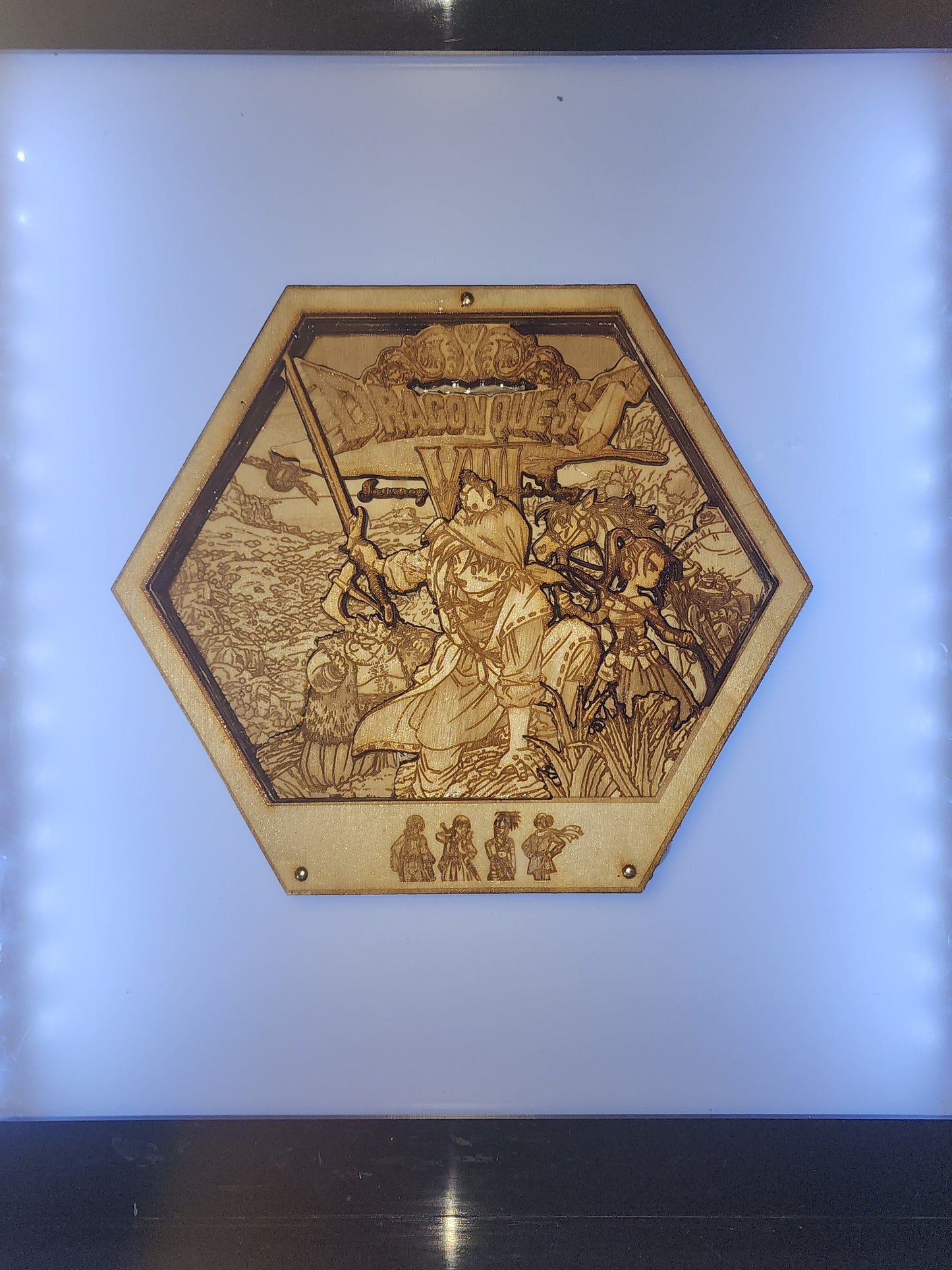 Dragon Quest 8 - Journey of the Cursed King | 3D Wooden Artwork PlaqueArts | Unforgettable gift for gamers