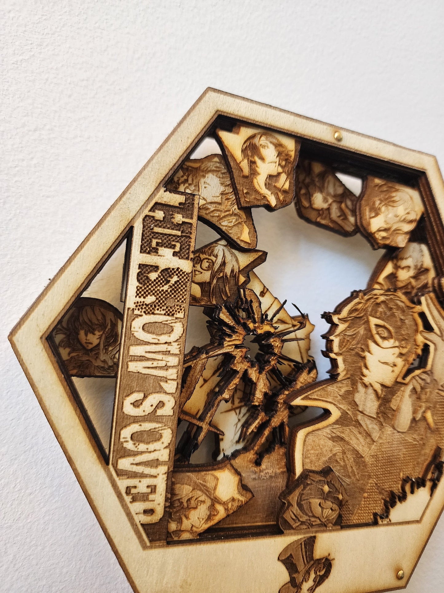 Persona 5 - Phantom Thieves All out Attack  | 3D Wooden Artwork PlaqueArts | Unforgettable gift for gamers