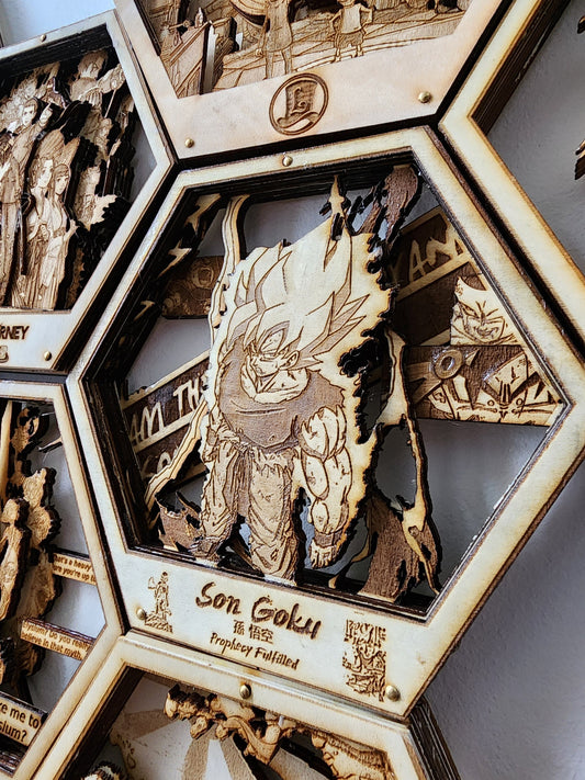 Dragon Ball Z - Son Goku: The Legendary Super Saiyan | 3D Wooden Artwork PlaqueArts