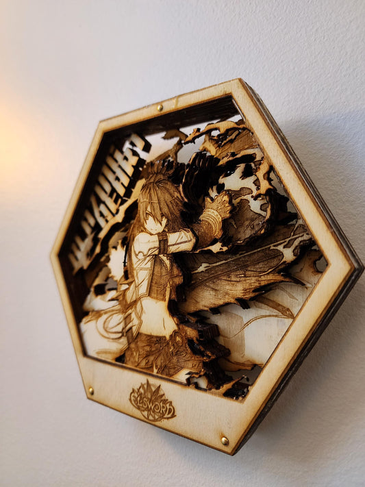 Blazing Heart | 3D Wooden Artwork PlaqueArts | Unforgettable Gifts