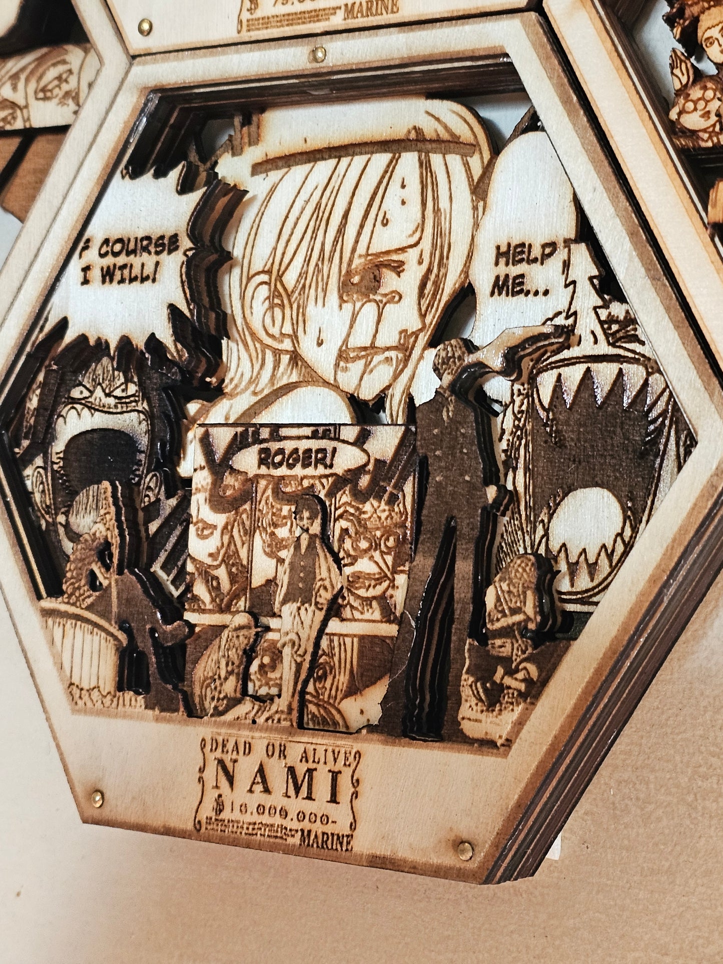Nami: Help Me | 3D Wooden Artwork PlaqueArts | Unforgettable Gifts