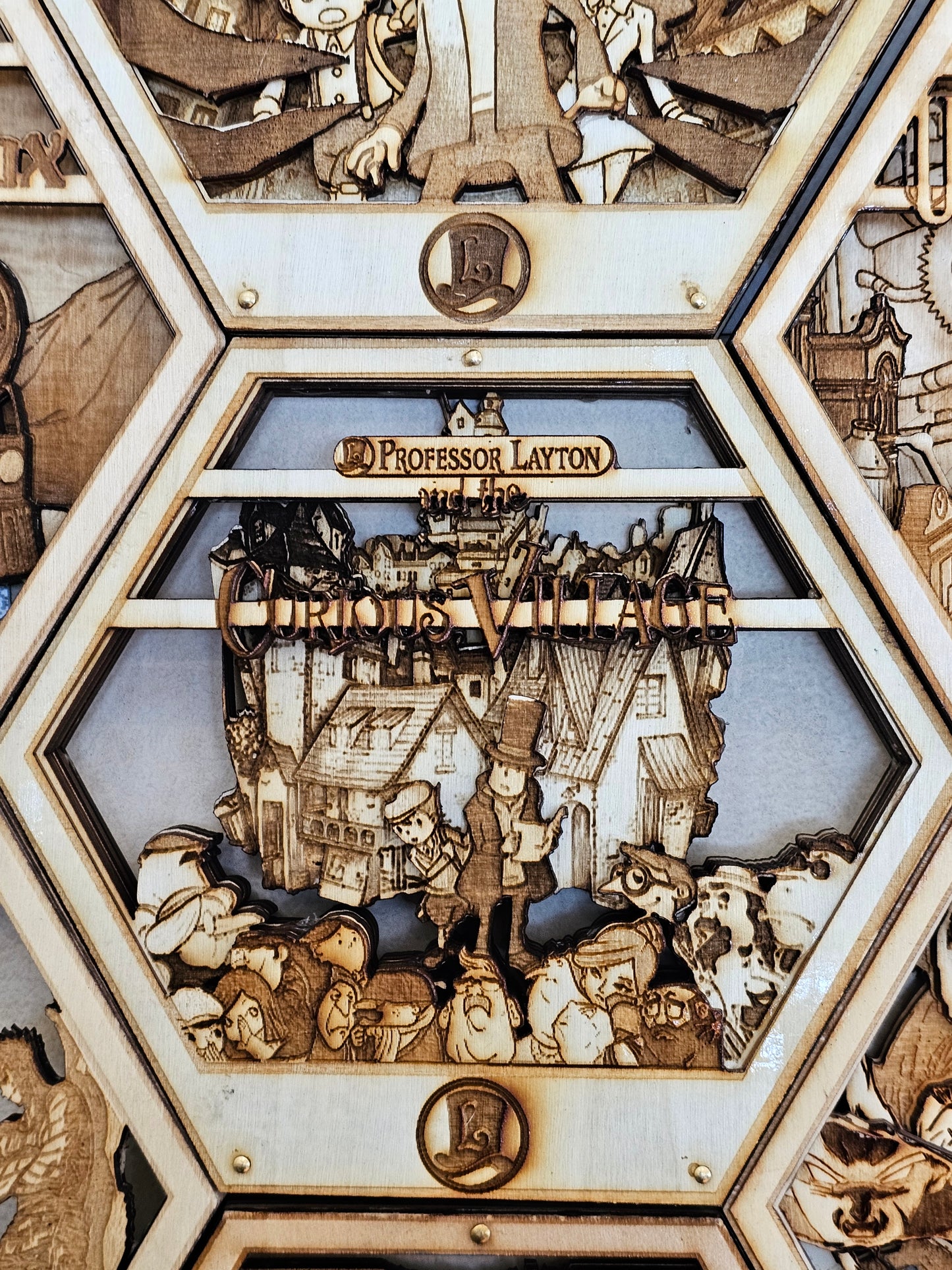 The Curious Village | 3D Wooden Artwork PlaqueArts | Unforgettable Gifts