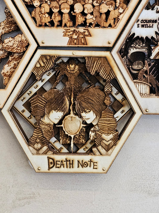 Death Note | 3D Wooden Artwork PlaqueArts | Unforgettable Gifts