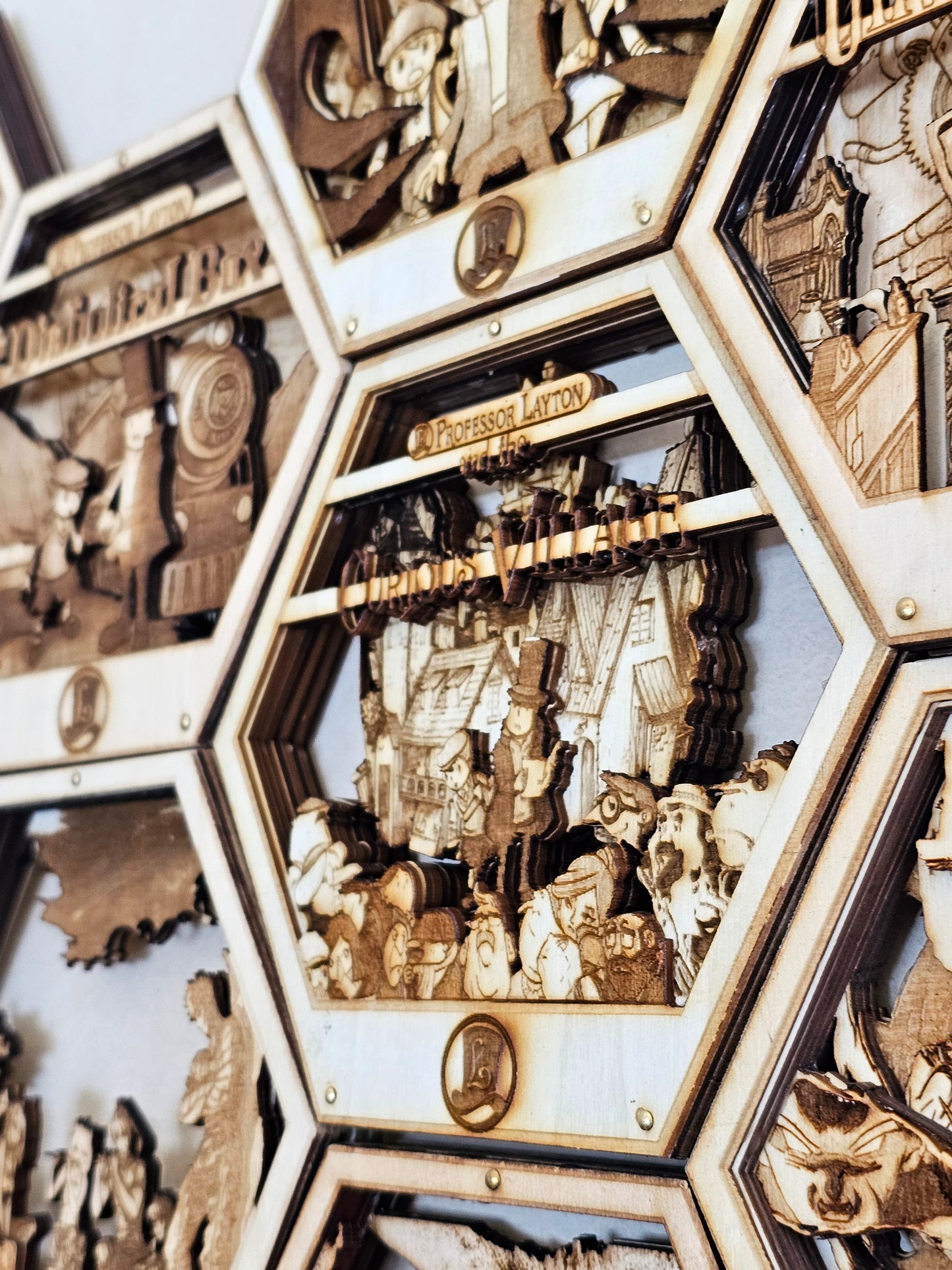 The Curious Village | 3D Wooden Artwork PlaqueArts | Unforgettable Gifts