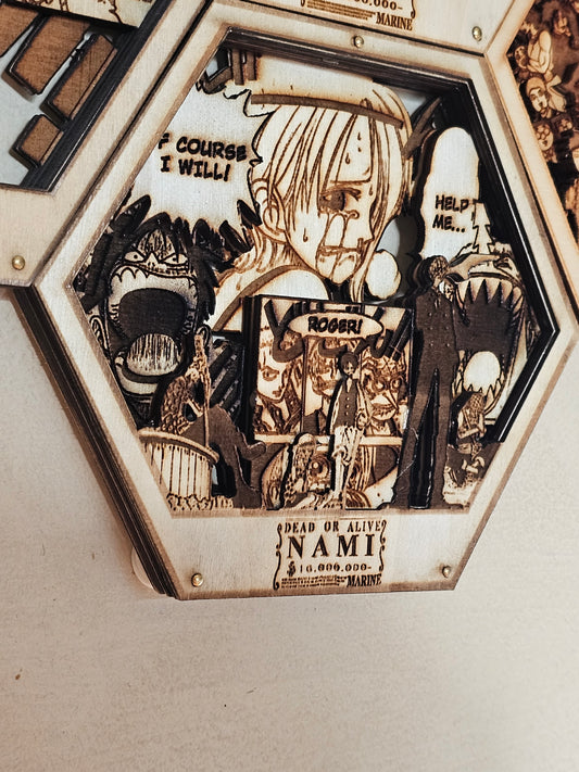 Nami: Help Me | 3D Wooden Artwork PlaqueArts | Unforgettable Gifts